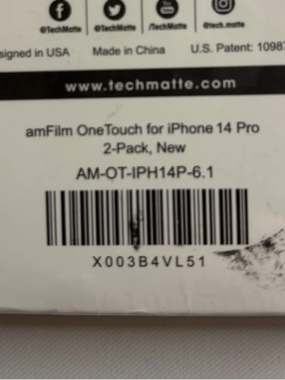 OneTouch Tempered Glass Screen Protector - iPhone 14 Pro (2 Pack)